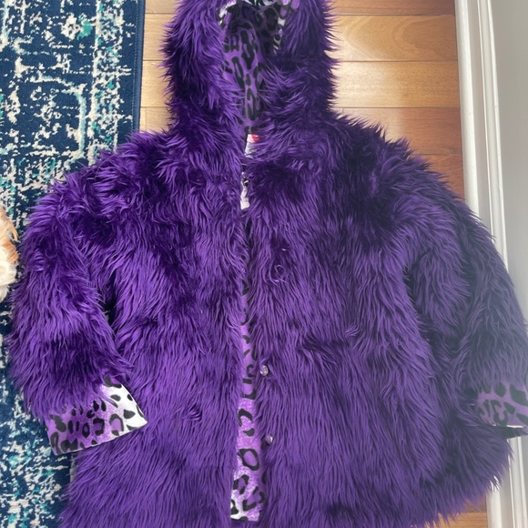 NWT/NWOT/EUC LIPSTIK GIRLS Lot of 6 items Purple Leopard Fur Size 6/6X - Picture 7 of 12